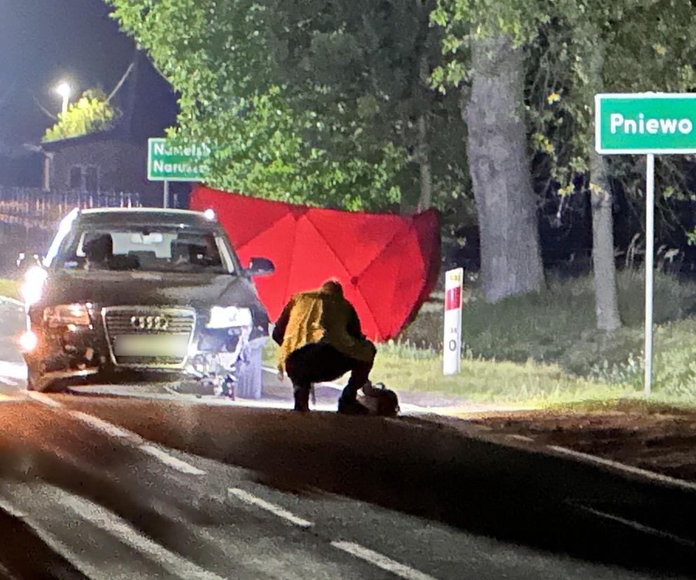 Chrcynno. Audi zderzyło się z motocyklem. Nie żyje motocyklista