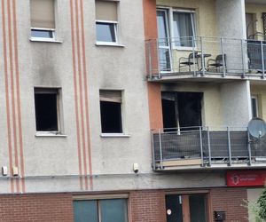 Budynek przy ul. Lubickiej po pożarze