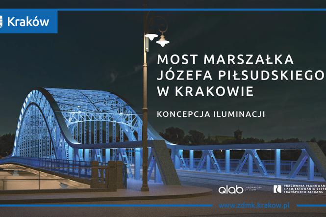 Kraków: Tak będzie wyglądał most Piłsudskiego po remoncie. Widowiskowa iluminacja!