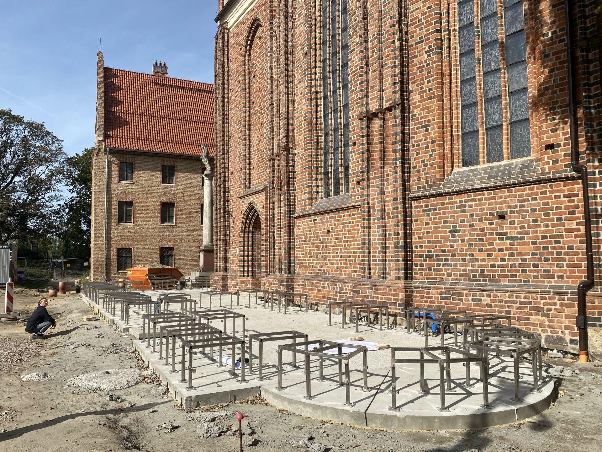 Ekspozycja reliktów palatium Mieszka I na Ostrowie Tumskim w Poznaniu