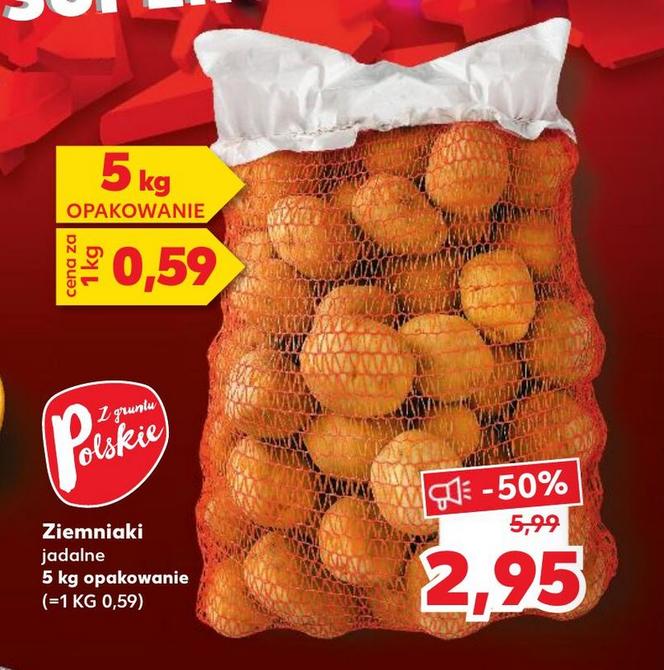 Ziemniaki  2,95 zł za 5 kg