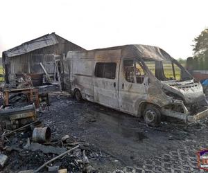 Pożar blaszanego warsztatu na ul. Ruchu Oporu w Bojszowach Nowych