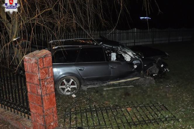 Wypadek Audi w miejscowości Julków 