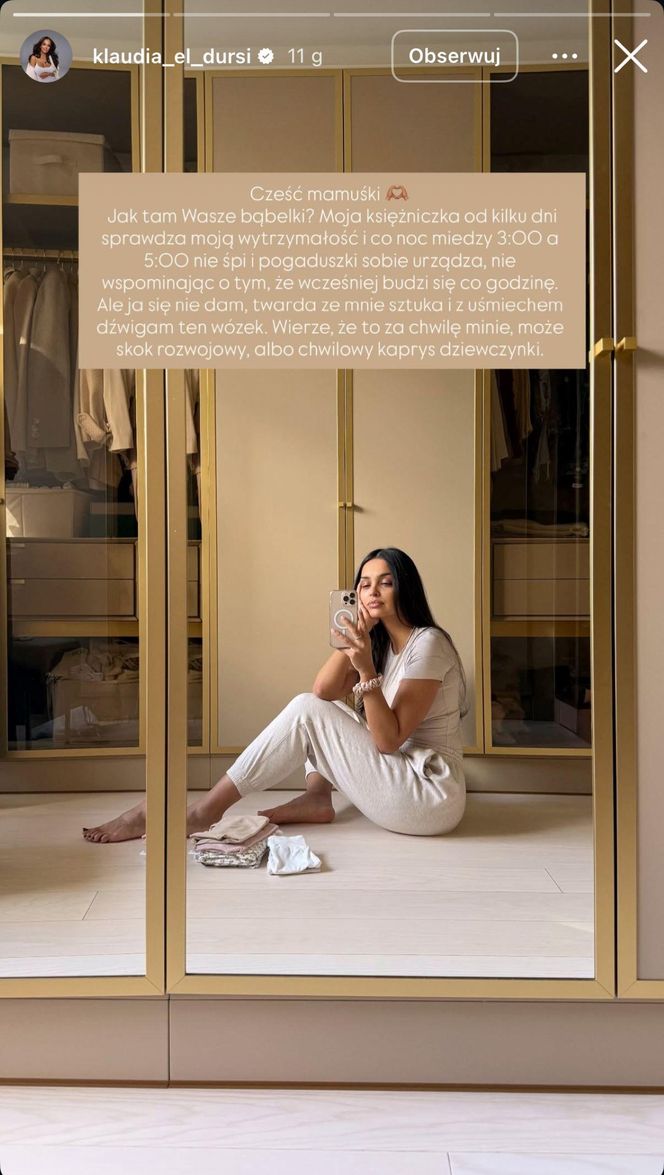Klaudia El Dursi opowiedziała o nocnych pobudkach