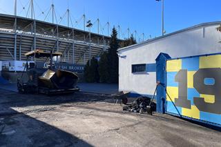 Remont w parku maszyn na stadionie Stali Gorzów
