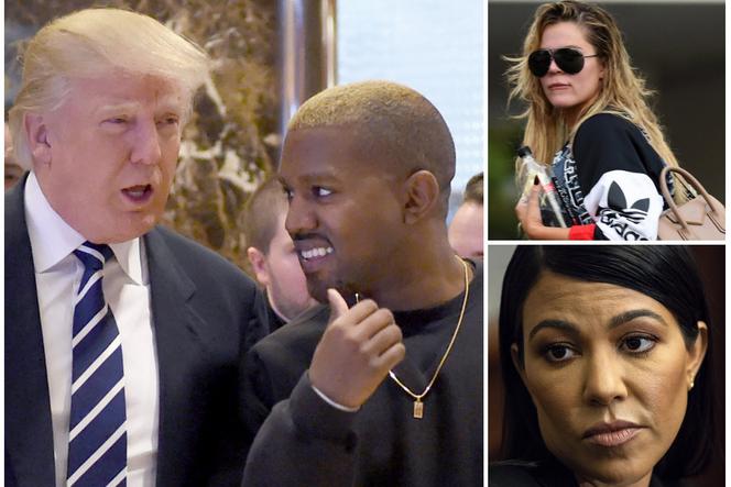 Donald Trump, Kanye West, Kourtney Kardashian, Khloe Kardashian