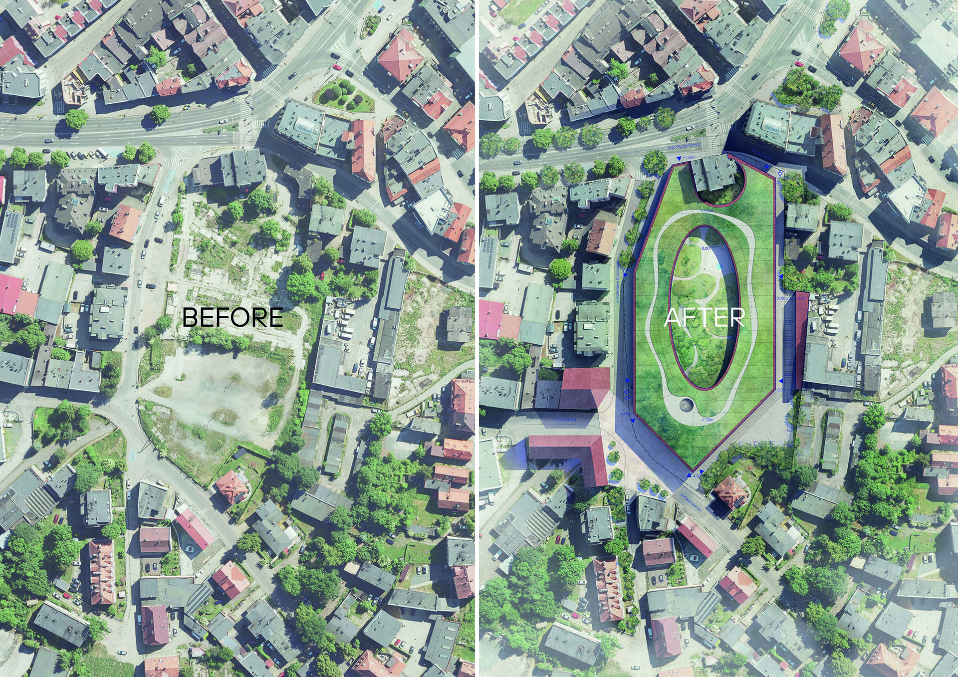 Projekt targowiska Flora w Jeleniej Górze autorstwa 3XA