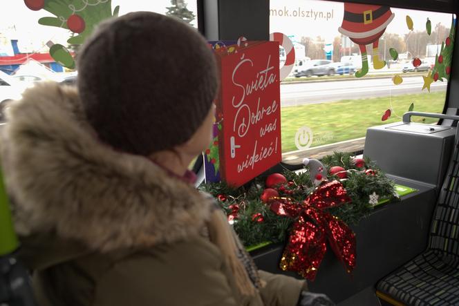 Świąteczny tramwaj jeździ po Olsztynie [ZDJĘCIA]