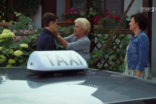 M jak miłość, odcinek 1398. Barbara (Teresa Lipowska), Marysia (Małgorzata Pieńkowska), Marek (Kacper Kuszewski)