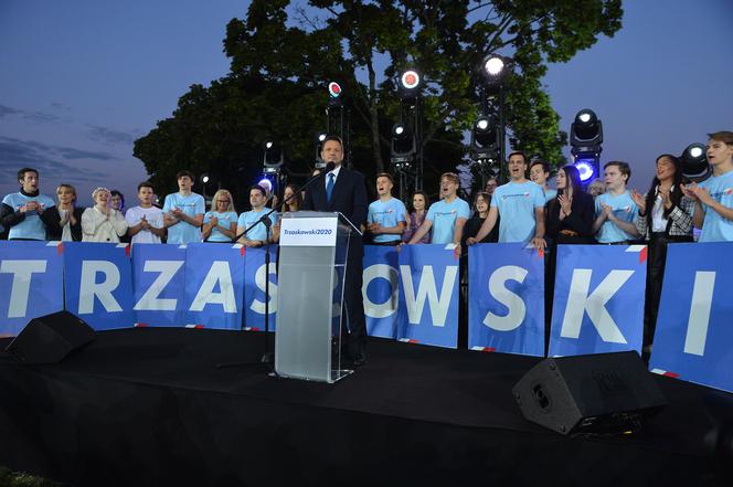 Wybory 2020. Wieczór wyborczy Rafała Trzaskowskiego