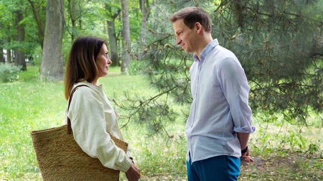 Barwy szczęścia odc. 3075. Kasia (Katarzyna Glinka), Łukasz (Michał Rolnicki)