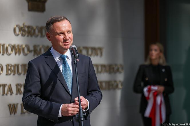 Lucień. Andrzej Duda z małżonką pod Gostyninem. Ważna uroczystość CBA [WIDEO, ZDJĘCIA]