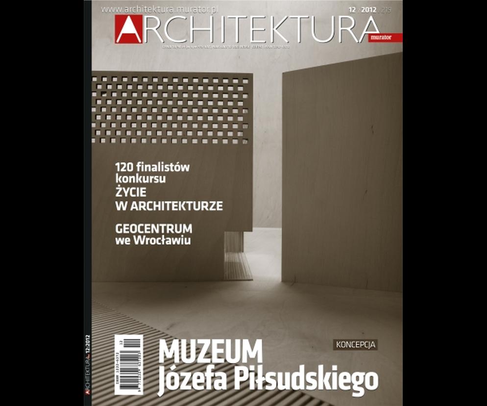 Okładka Miesięcznik Architektura 12/2012