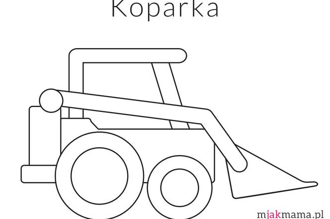 koparka - kolorowanka