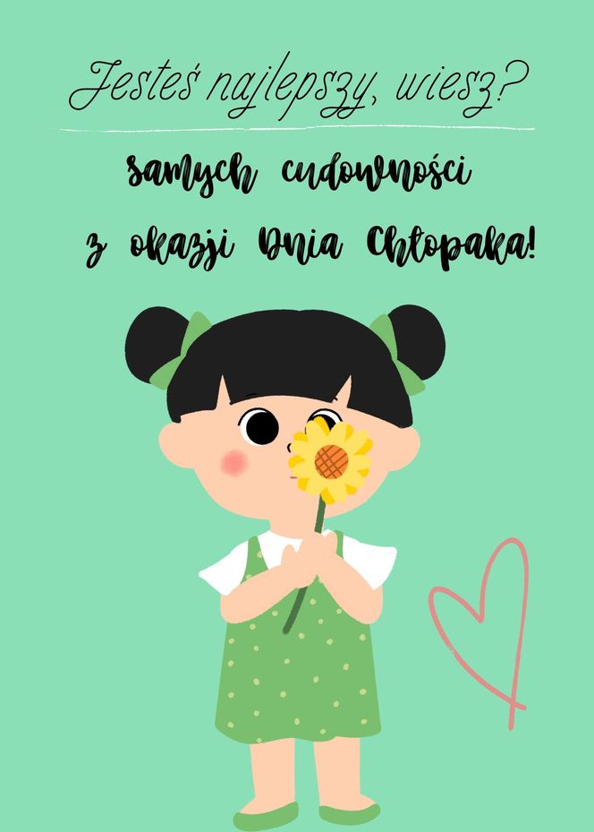 Kartka z życzeniami na Dzień Chłopaka