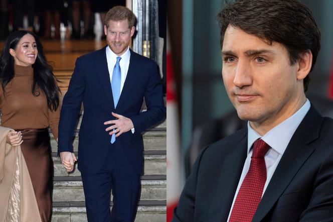 Meghan Markle, książę Harry, premier Kanady Justin Trudeau