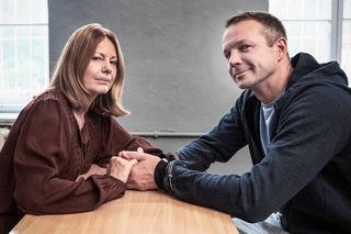 Pierwsza miłość odc. 4091. Teresa (Ewa Skibińska), psychol Mateusz Stik (Lesław Żurek)