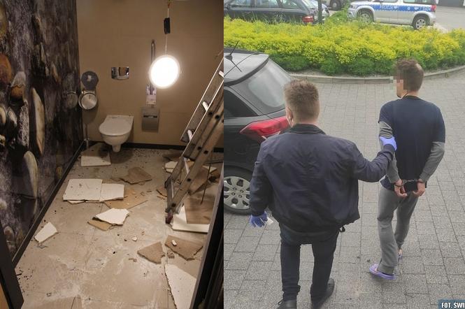 Skarżysko-Kamienna. Bułgar zdemolował stację benzynową