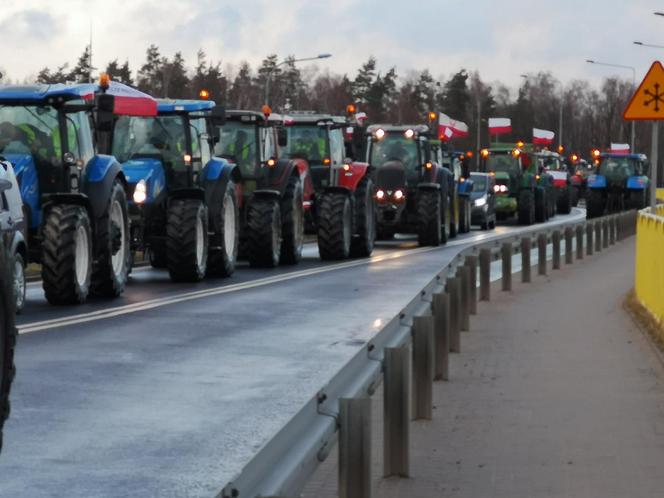 Protest rolników na Warmii i Mazurach