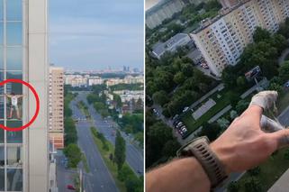 Młody Ślązak wdrapał się po elewacji... na dach Polsatu w Warszawie. Pokazał szokujący film