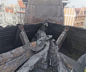 Pożar na poddaszu kamienicy w Toruniu. Akcja strażaków