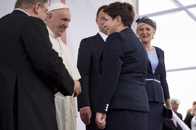 Powitanie papieża Franciszka na lotnisku w Balicach, 27.07.2016 r.