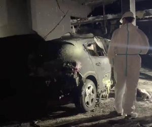 Policjanci pokazali jak wygląda wnętrze spalonego budynku w Ząbkach. Wstrząsające obrazki