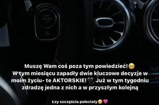 Insatgram. Wpis Alicji Ostolskiej (Ali z M jak miłość)