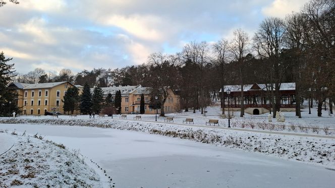 Nałęczów - Park Zdrojowy zimą