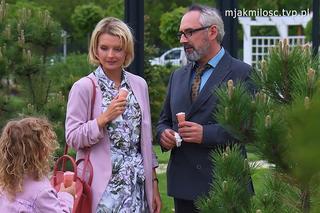 M jak miłość odc. 1681. Weronika (Ewelina Kudeń-Nowosielska), Werner (Jacek Kopczyński), Pola (Hania Nowosielska)