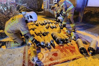 Gaszenie pożaru w Bukowinie Tatrzańskiej