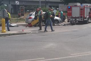Wypadek w Bytomiu! Samochód wjechał czołowo w motocyklistę, są ranni!