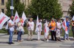 Protest pracowników PKP Cargo we Wrocławiu. Pracę ma stracić prawie 400 osób 