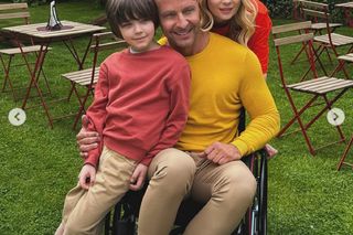 Barwy szczęścia na planie. Mateuszek (Filip Kowalewicz), Dominika (Karolina Chapko), Sebastian (Marek Krupski)