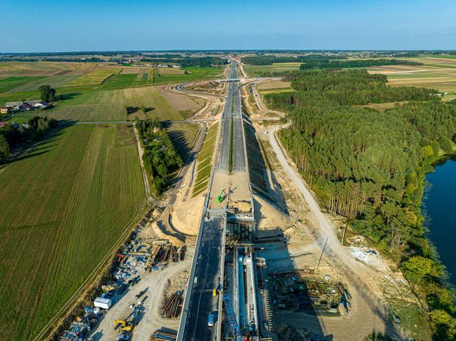 Obwodnica Łomży - plac budowy w sierpniu 2024