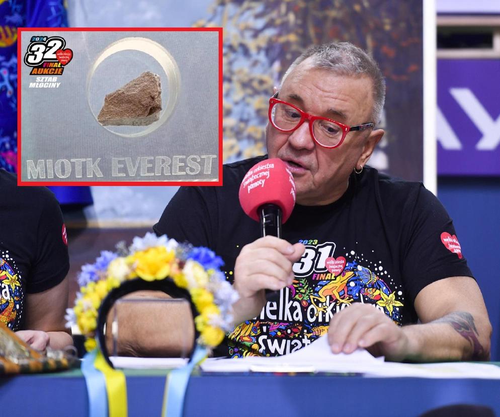 Jurek Owsiak i kamień ze szczytu Mount Everest