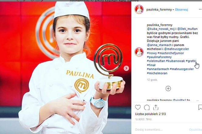 Paulina Foremny wygrała Master Chefa Junior