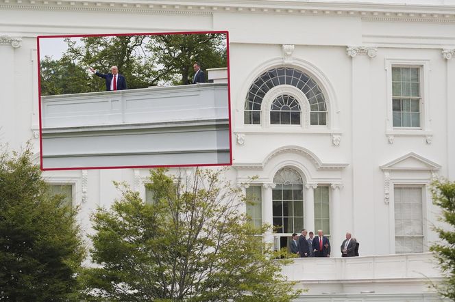 Trump wszedł na dach Białego Domu! Mówił o broni nuklearnej