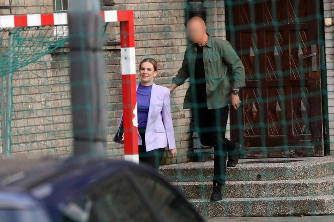 Marta Nawrocka zastosowała color blocking