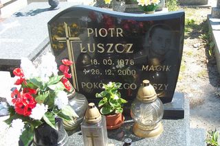 Grób Piotra Magika Łuszcza na cmentarzu przy ul. Leopolda w Katowicach-Bogucicach