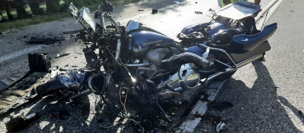Wypadek motocyklisty - Wola Jechowa