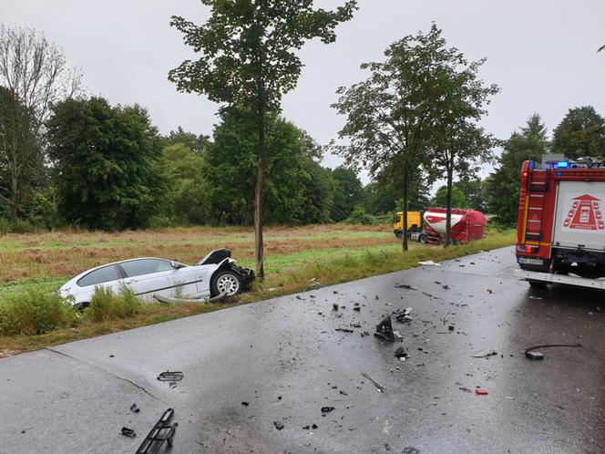 Groźnie wyglądający wypadek pod Braniewiem