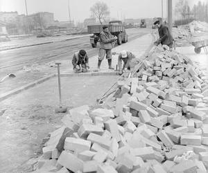 Budowa Trasy Łazienkowskiej w Warszawie 1974