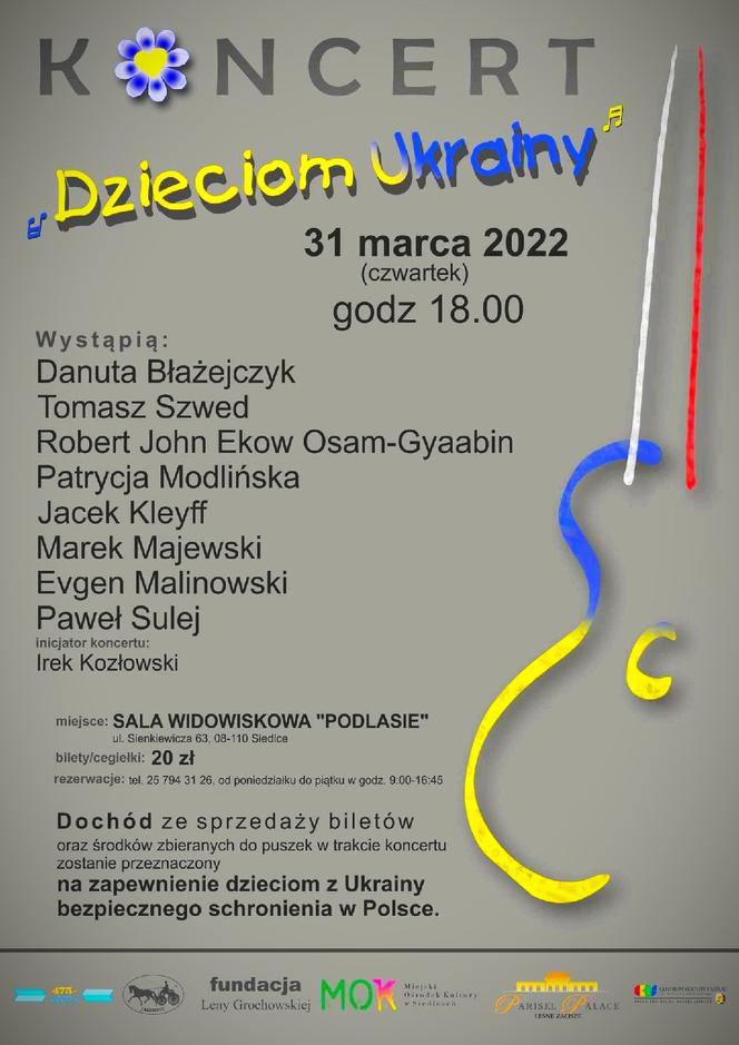 Niosą pomóc „Dzieciom Ukrainy”. Zapraszają na charytatywny koncert w czwartek 31 marca