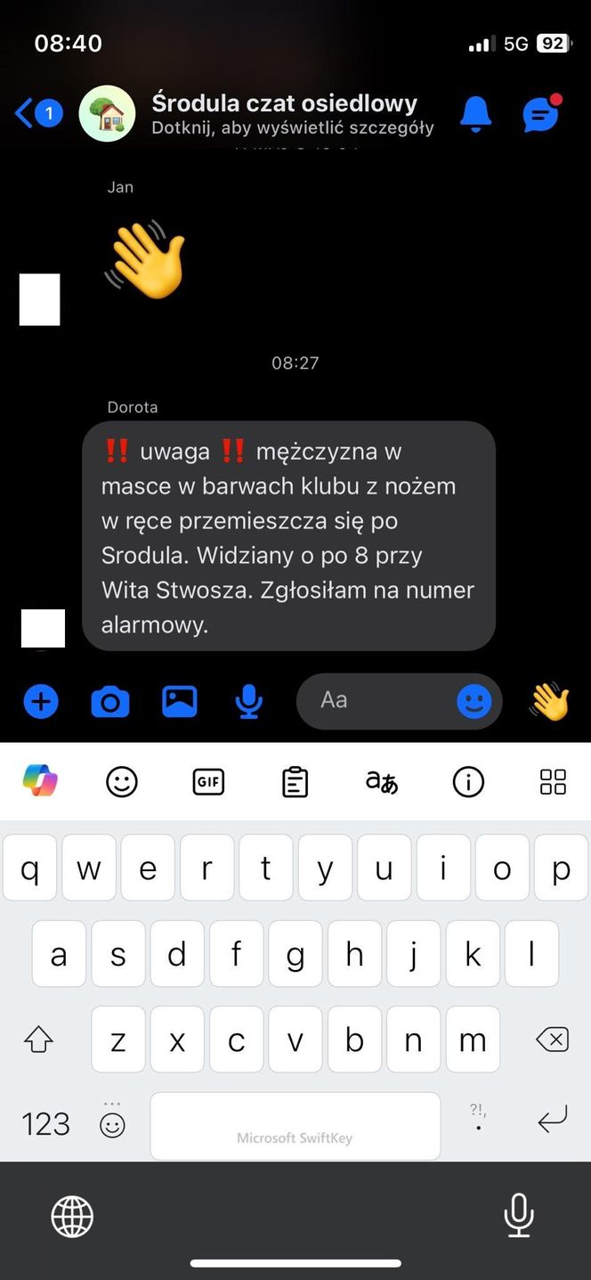 Niepokojące doniesienia mieszkańców Sosnowca: "Facet w barwach klubowych z maczetą". Oświadczenie policji