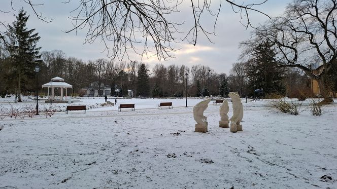 Nałęczów - Park Zdrojowy zimą