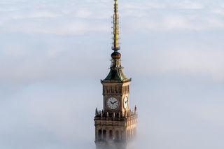 Widok na Pałac Kultury z Highline Warsaw