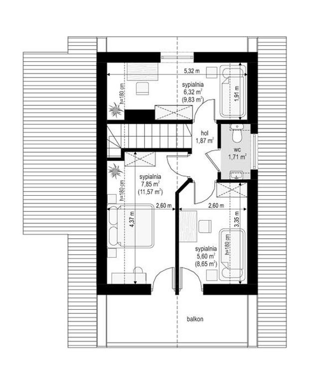 Projekt domu Chatka 2 - wizualizacje i rzuty MG0046