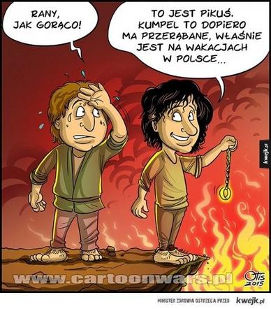 Czy do pokoju Hobbit wrzucił pierścień? Tak wyglądają upały w Polsce. MEMY