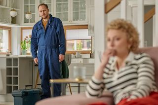 Na Wspólnej odc. 4011: Beata (Katarzyna Ptasińska), Paweł (Grzegorz Kwiecień)